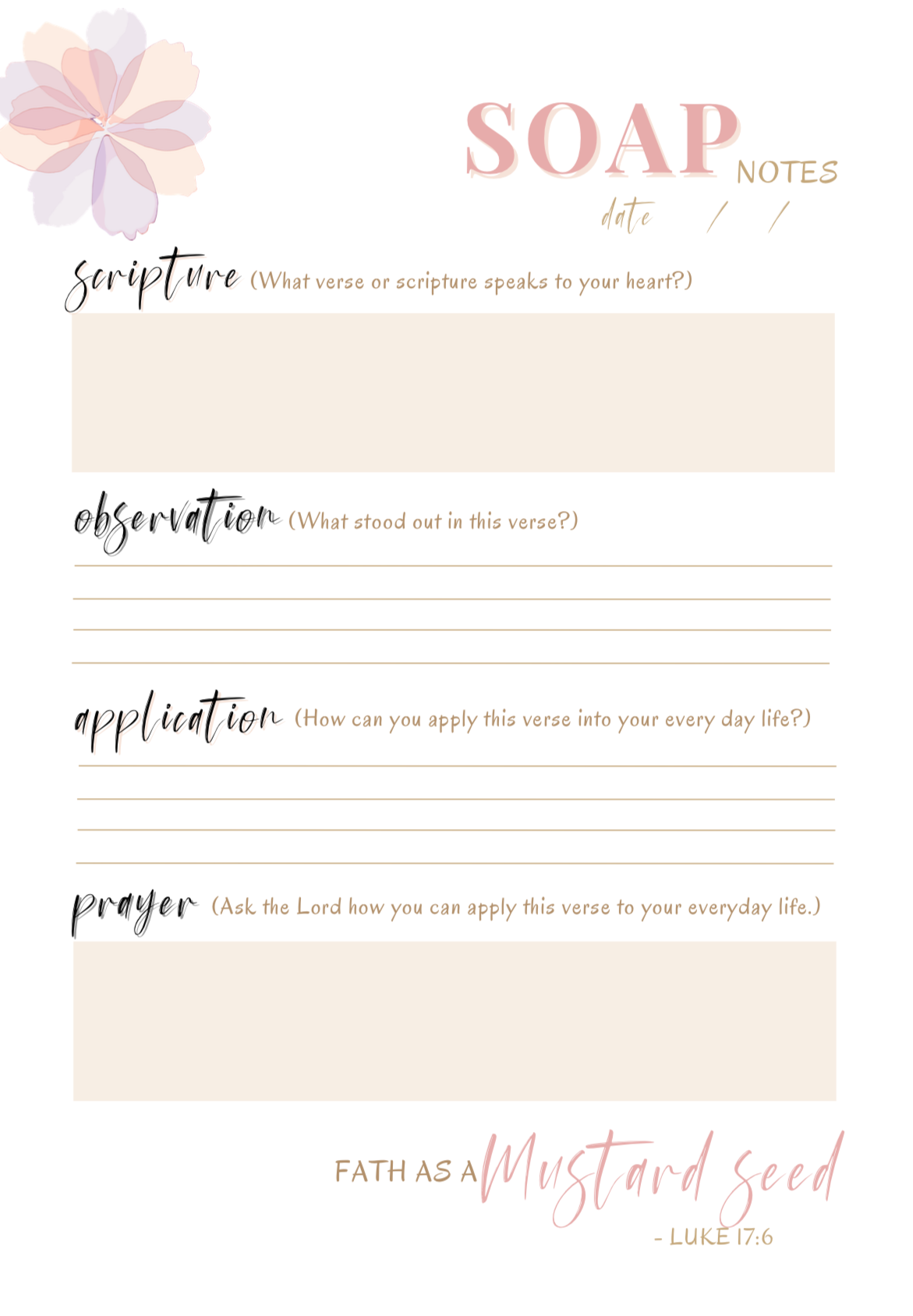 BLOSSOM IN HIS WORD BIBLE STUDY GUIDE (DIGITAL)