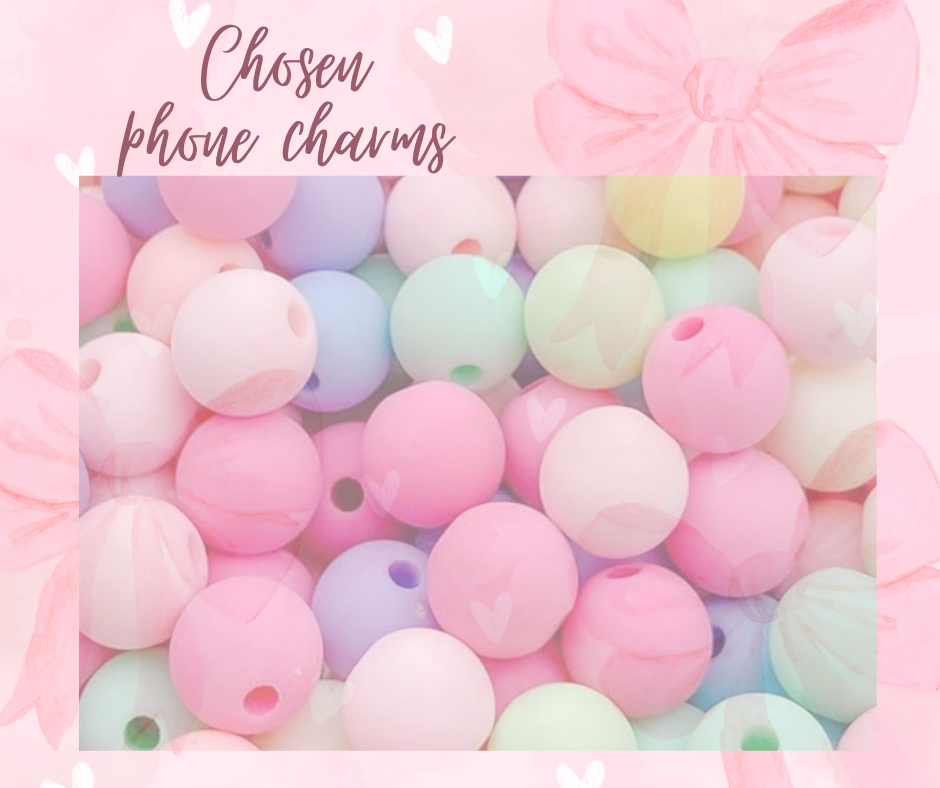 Chosen wristlet beaded phone charms