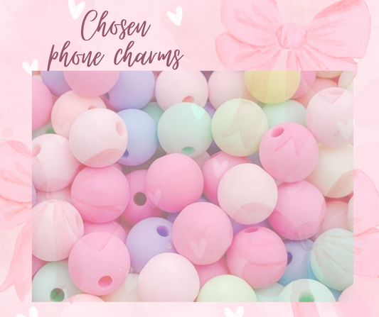 Chosen wristlet beaded phone charms